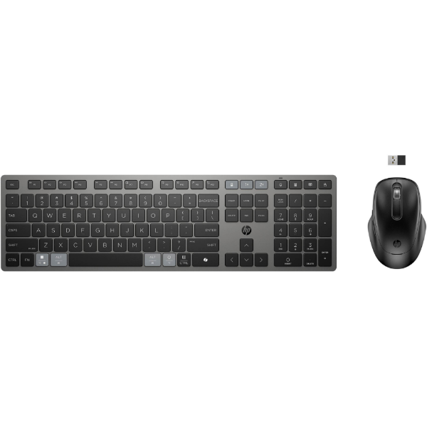 725 Multi-Device Rechargeable Wireless Keyboard and Mouse Combo resmi