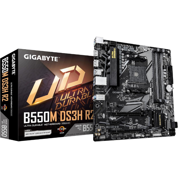 B550M-DS3H-R2 4733MHz OC DDR4 AM4 M.2 HDMI DisplayPort MicroATX Anakart resmi