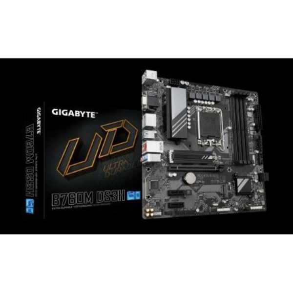 B760M-DS3H-DDR5 7600MHz OC DDR5 LGA1700 M.2 HDMI DP MicroATX Anakart resmi