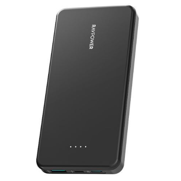 10.000mAh 15W 3 portlu 1A 1C 1Micro B İnce Siyah Powerbank resmi