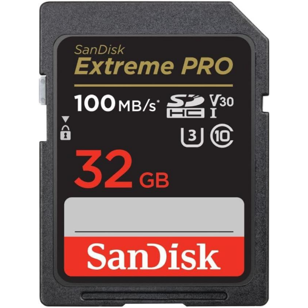 32GB Extreme PRO SDHC UHS-I V30 100MB/s SD Card resmi