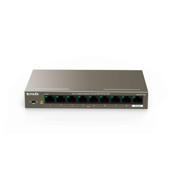 8 Port PoE 9 Port Masaüstü Switch resmi