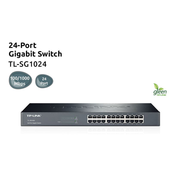 10/100/1000Mbps 24xPort %40 Güç Tasarruflu Raf Tipi Switch resmi