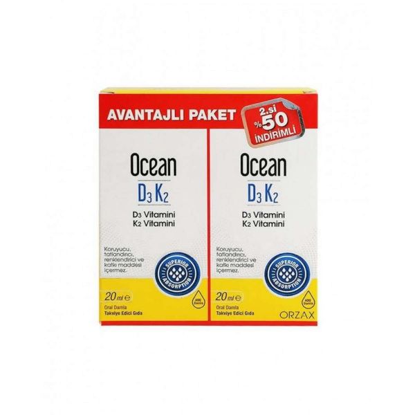 Ocean D3K2 Damla 20 ml + İkincisi %50 İndirimli