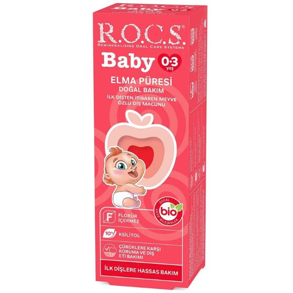 Rocs Baby Elma Püresi Tadında 0-3 Yaş Diş Macunu 45 gr